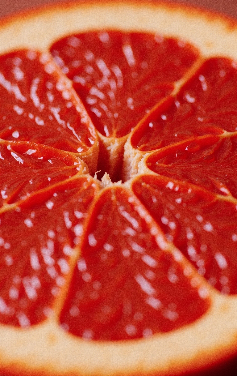 Nahaufnahme einer Blutorange zur Symbolisierung von Vitalität